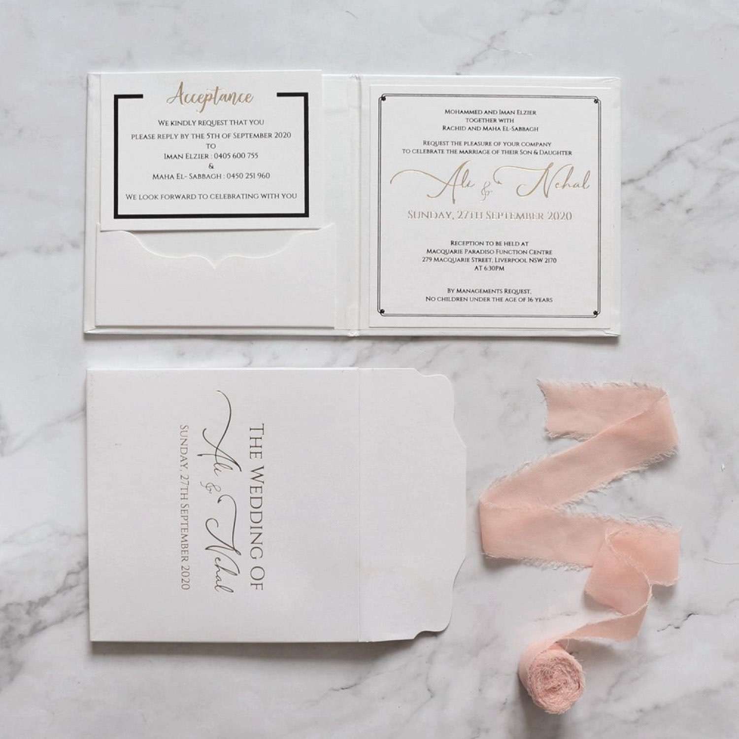 Celebration Invitation Card With Hard Cover White Wedding Invitation Customized